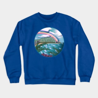 Waikiki Diamond Head Honolulu Oahu Paradise Crewneck Sweatshirt